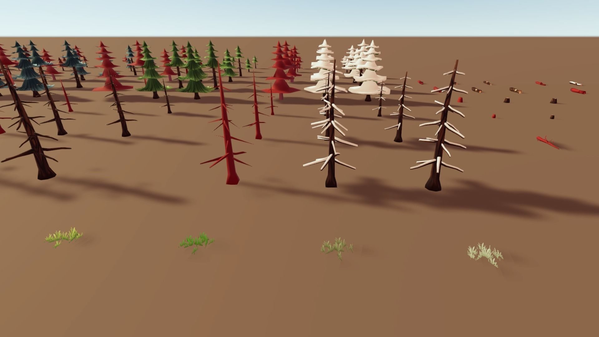 Stylized Season Conifer Package Low-poly 3D model_18