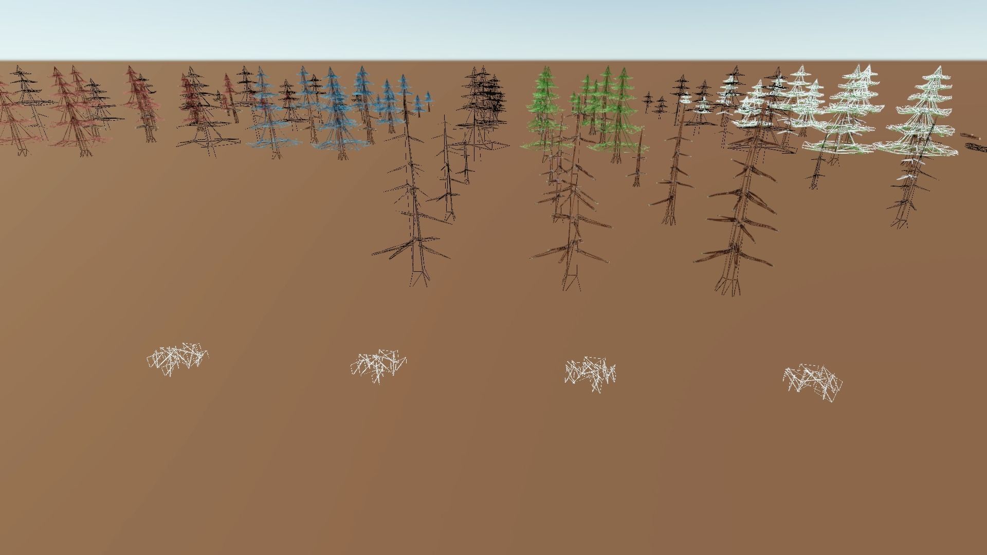 Stylized Season Conifer Package Low-poly 3D model_27