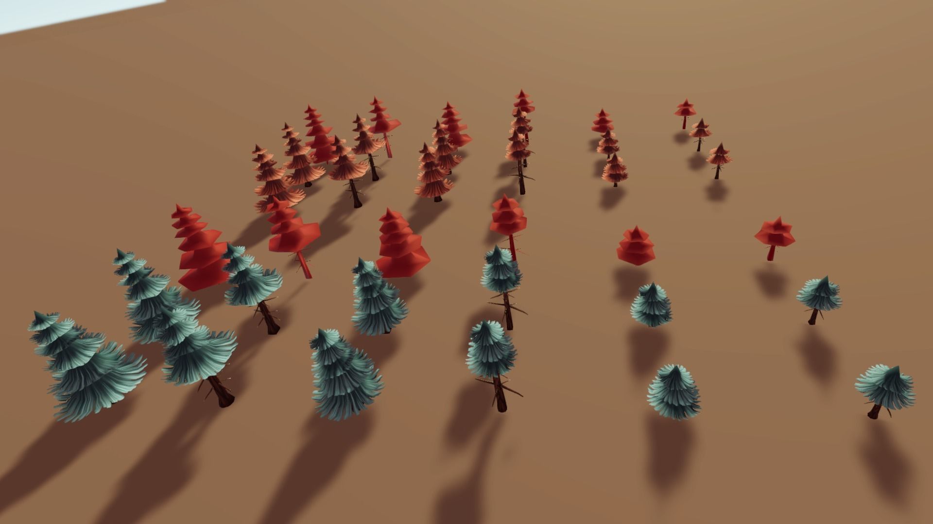 Stylized Season Conifer Package Low-poly 3D model_21