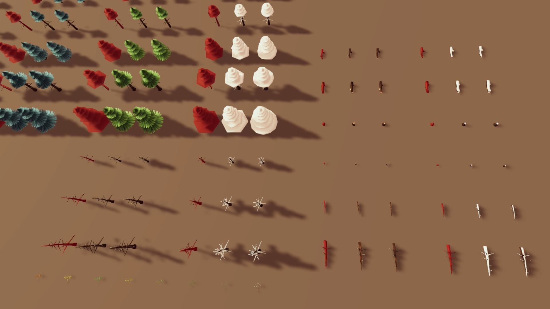 Stylized Season Conifer Package Low-poly 3D model_23