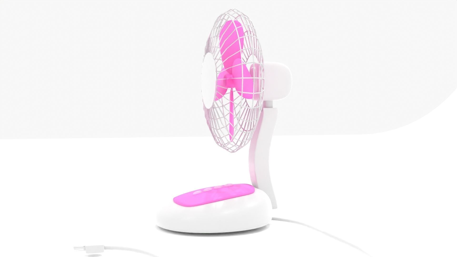 Desk Fan 3D model_4