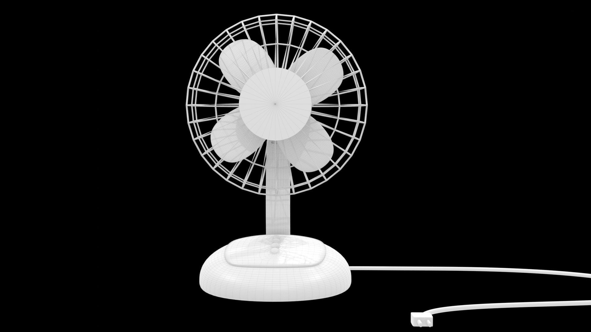 Desk Fan 3D model_5
