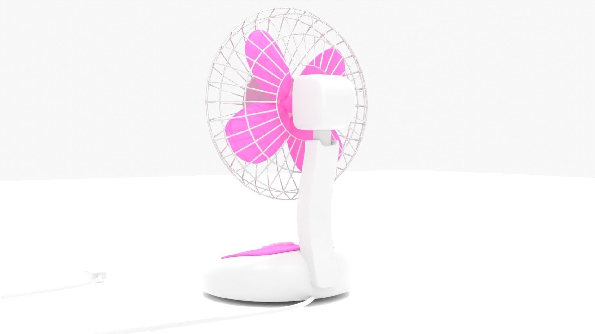 Desk Fan 3D model_3