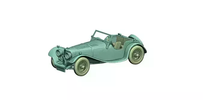 Jaguar SS100 print