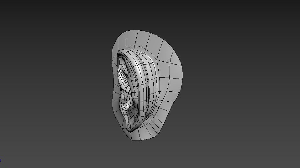 Ear Human Low-poly 3D model_13