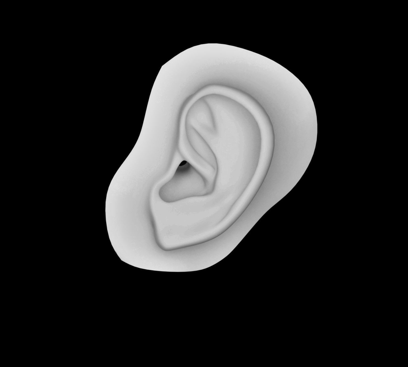 Ear Human Low-poly 3D model_6