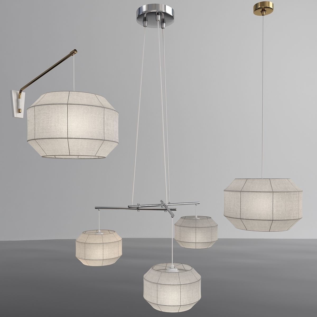 CORSE wall and ceiling light 3D model_4