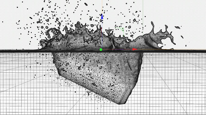 Tank Splash Animated 3D model 7