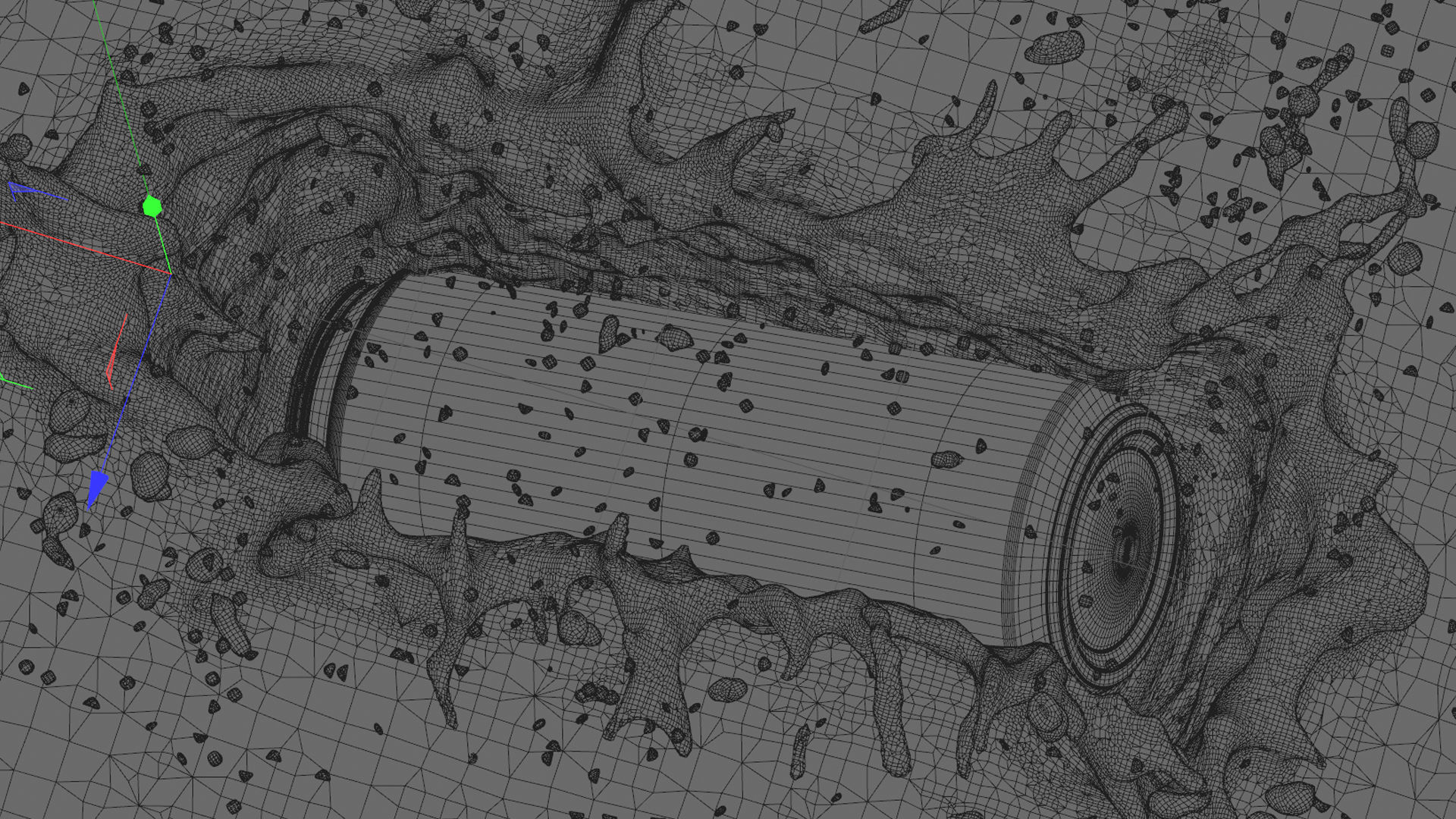 Tank Splash Animated 3D model_6