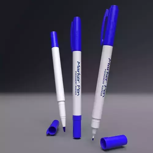 2 Side Marker Pen Free low-poly 3D model