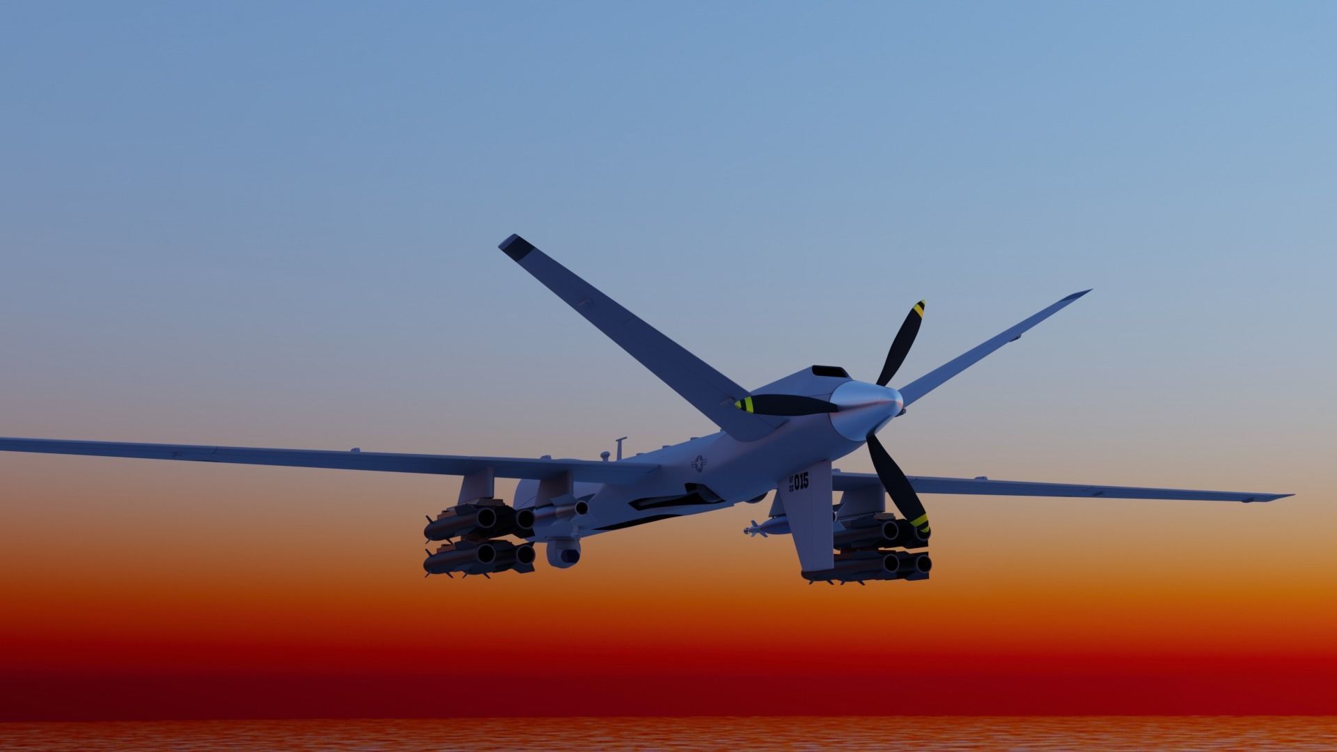 mq-9 reaper  3D model_2