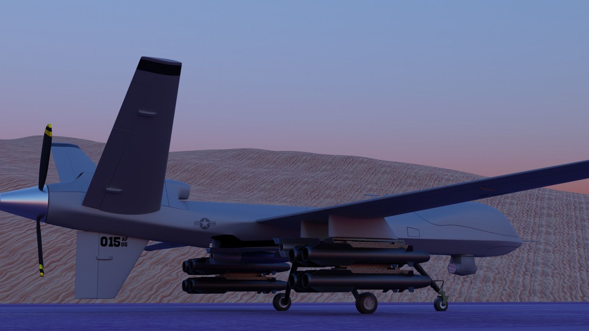 mq-9 reaper  3D model_3