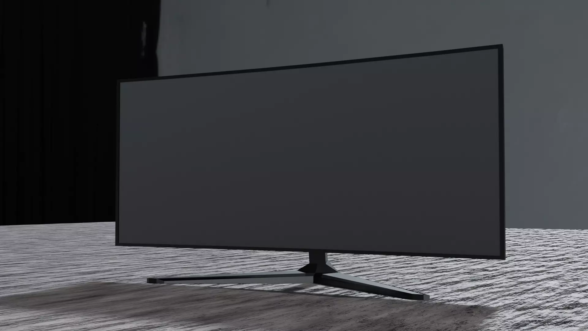 Low-Poly Monitor gaming with lines Free low-poly 3D model