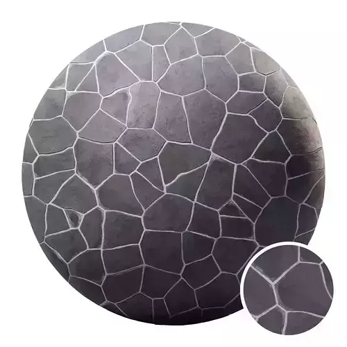 Floor Stone - PBR - 4K - PNG - Seamless 3D model