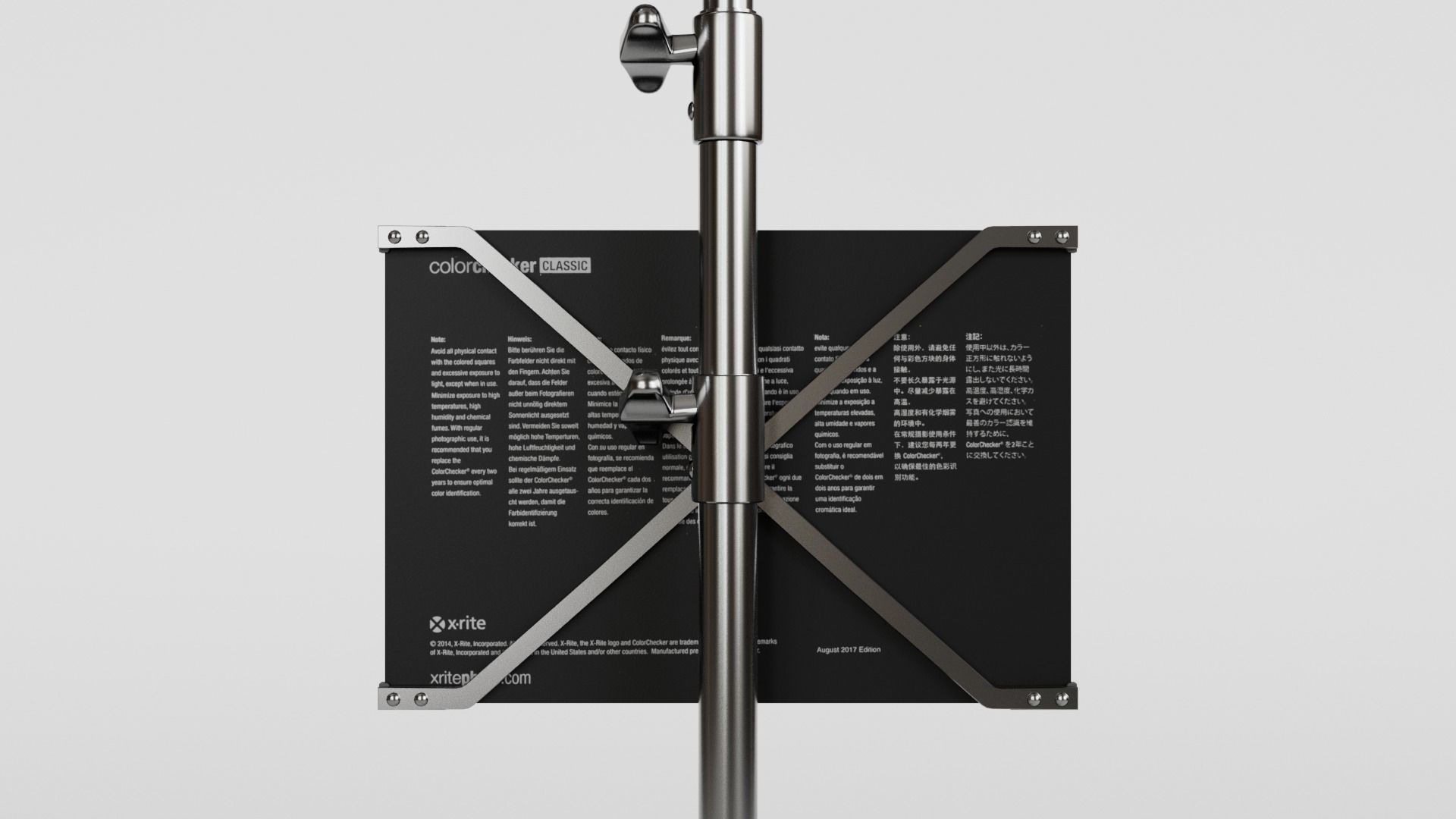 Color Checker with Chrome and Grey Ball 3D model_3