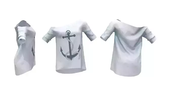 Ladies Jersey Off Shoulder Sweater