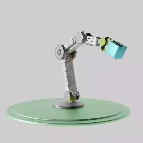 Robot arm low poly Low-poly 3D model