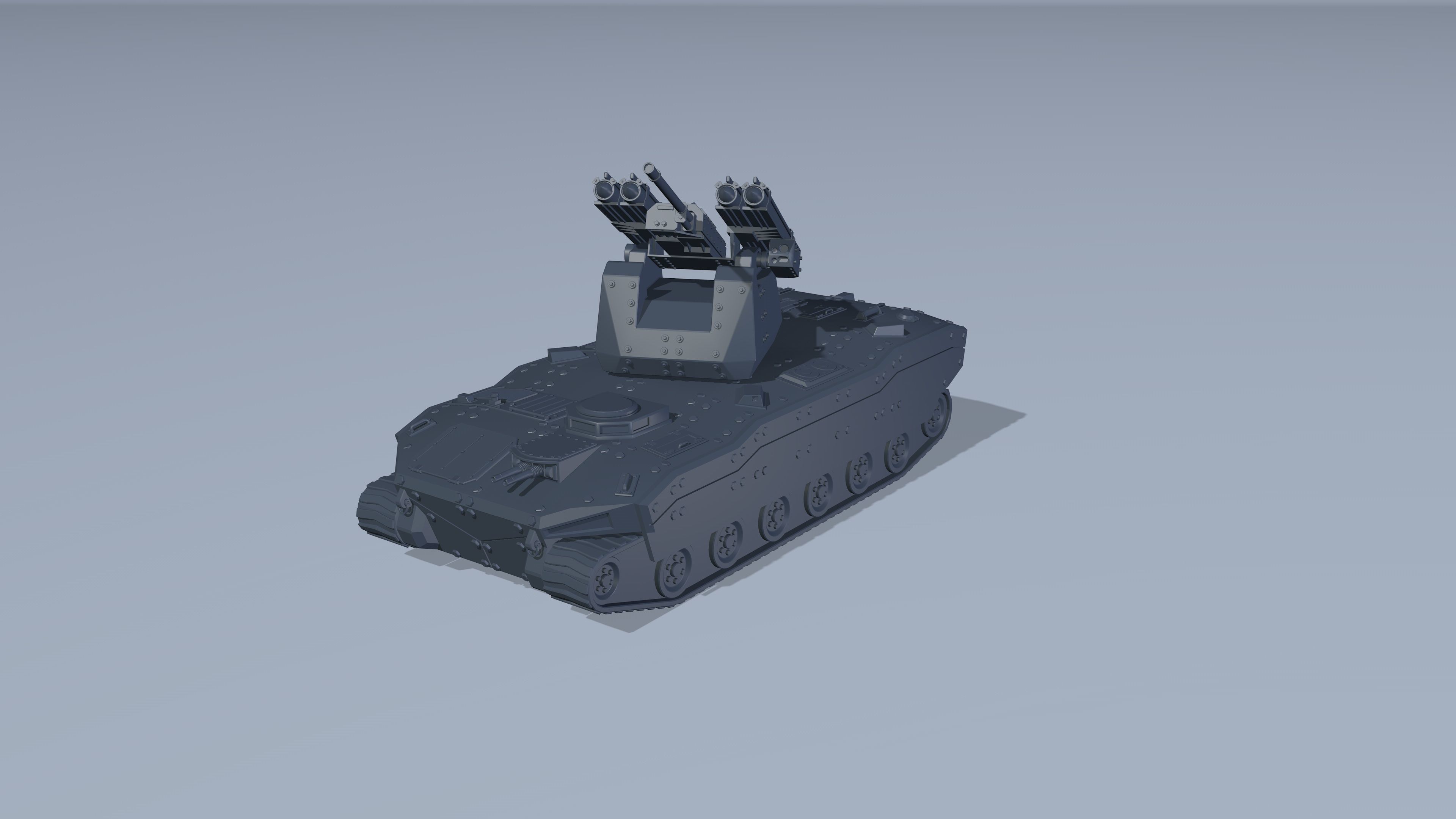A set of armored infantry vehicles Low-poly 3D model_1