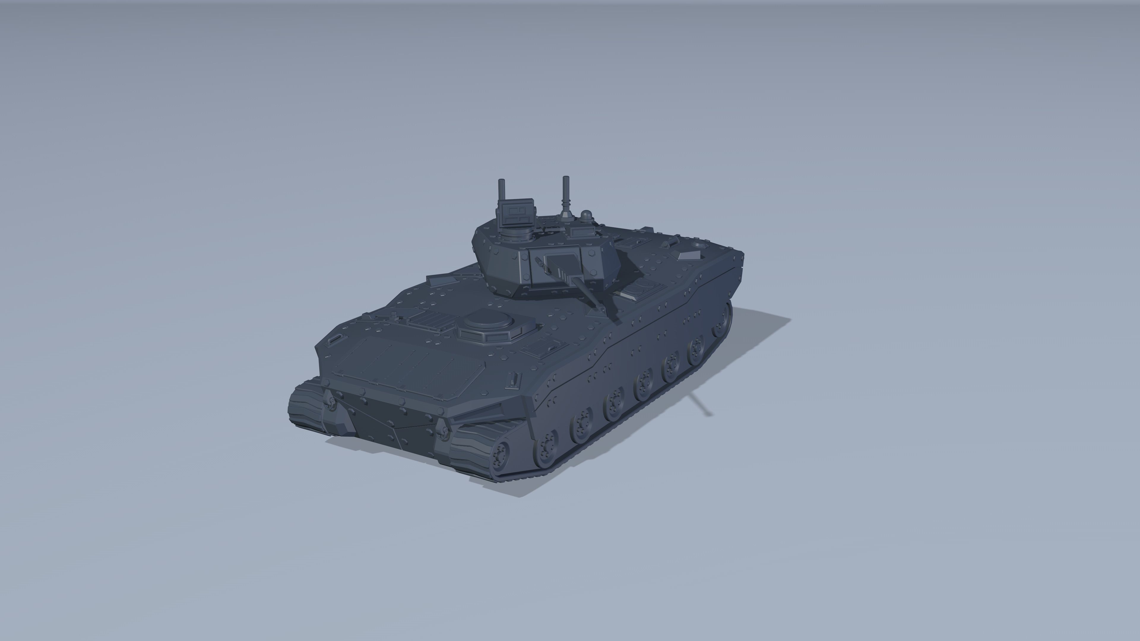 A set of armored infantry vehicles Low-poly 3D model_11