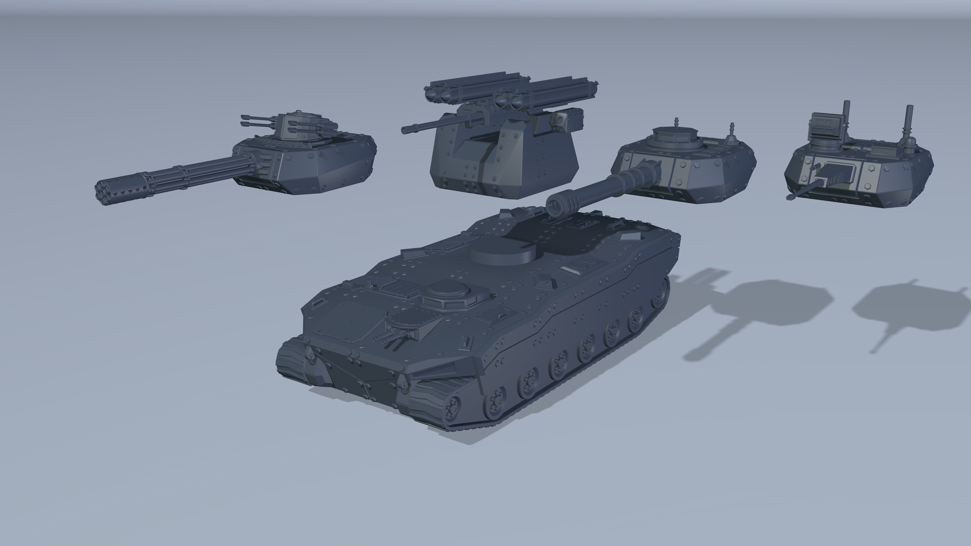 A set of armored infantry vehicles Low-poly 3D model_13
