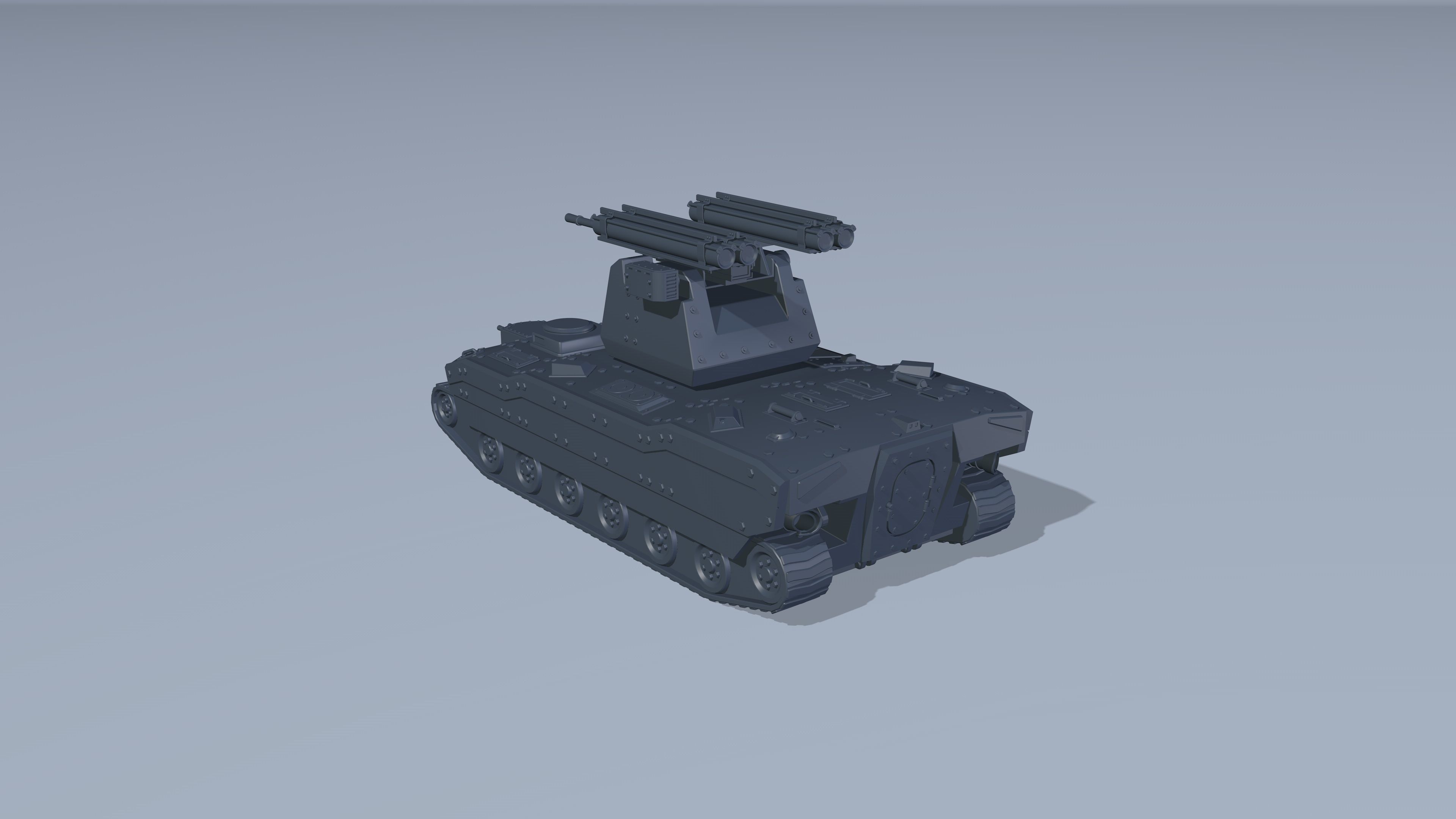 A set of armored infantry vehicles Low-poly 3D model_3