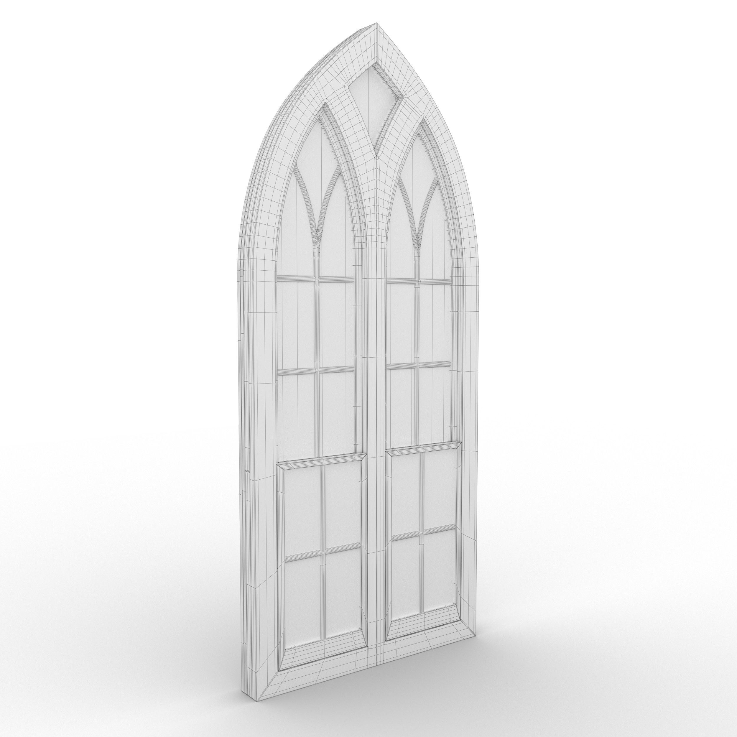 Castle window 3D model_9