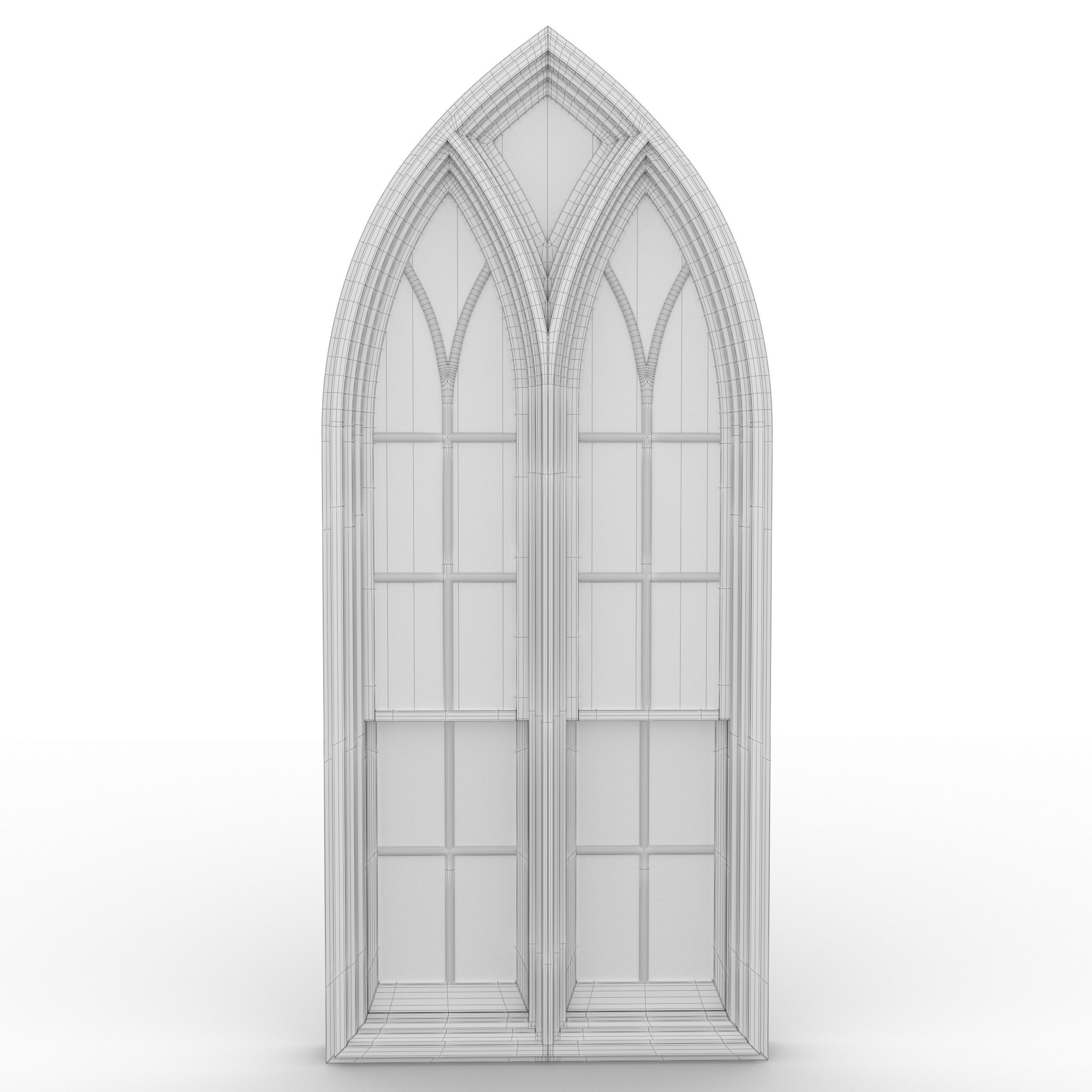 Castle window 3D model_7