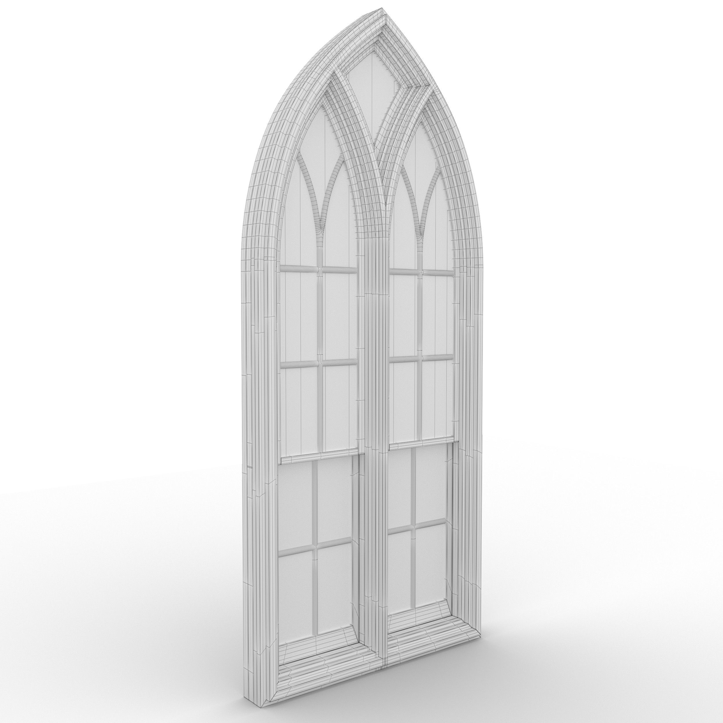 Castle window 3D model_6