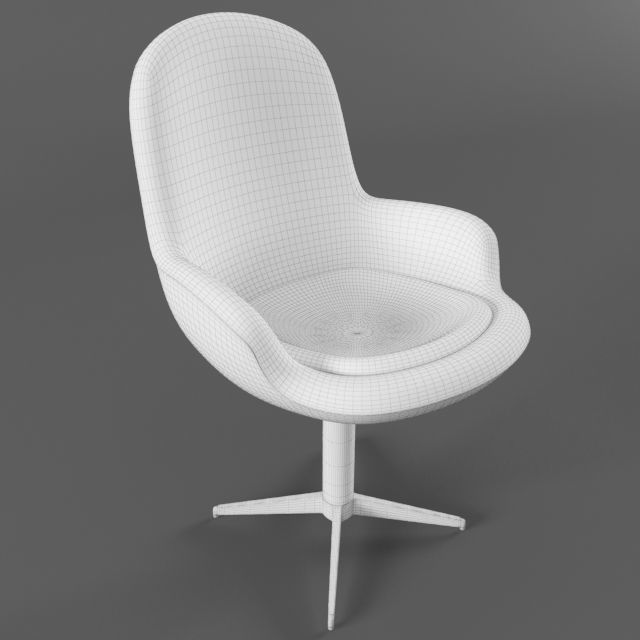 Armchair 3 leather chair 3D model_1
