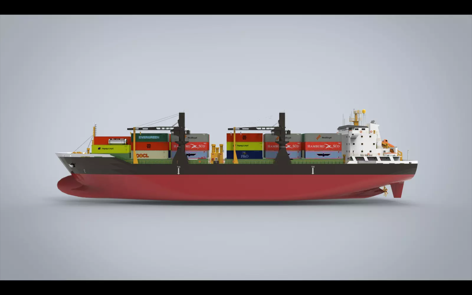 Cargo Container Ship 3D model