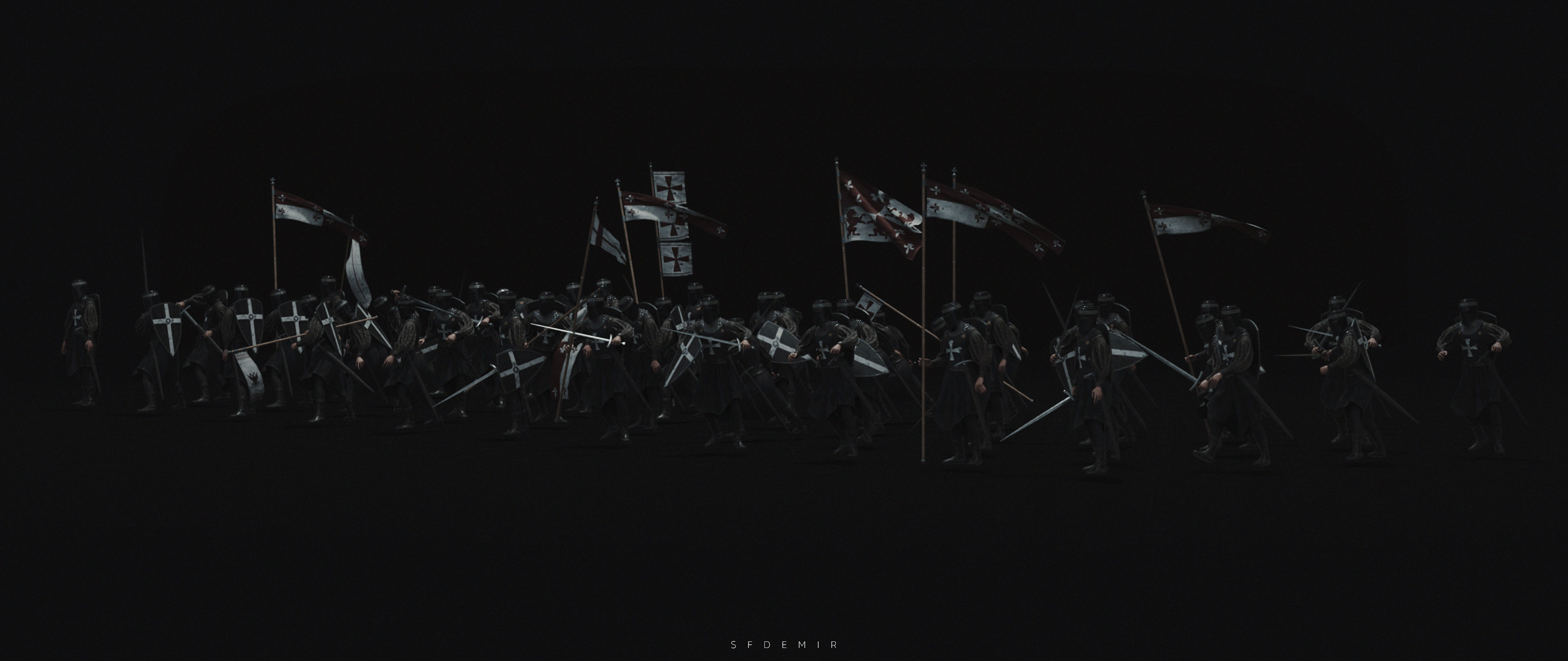 Medieval Knight Kitbash Collection Low-poly 3D model_12