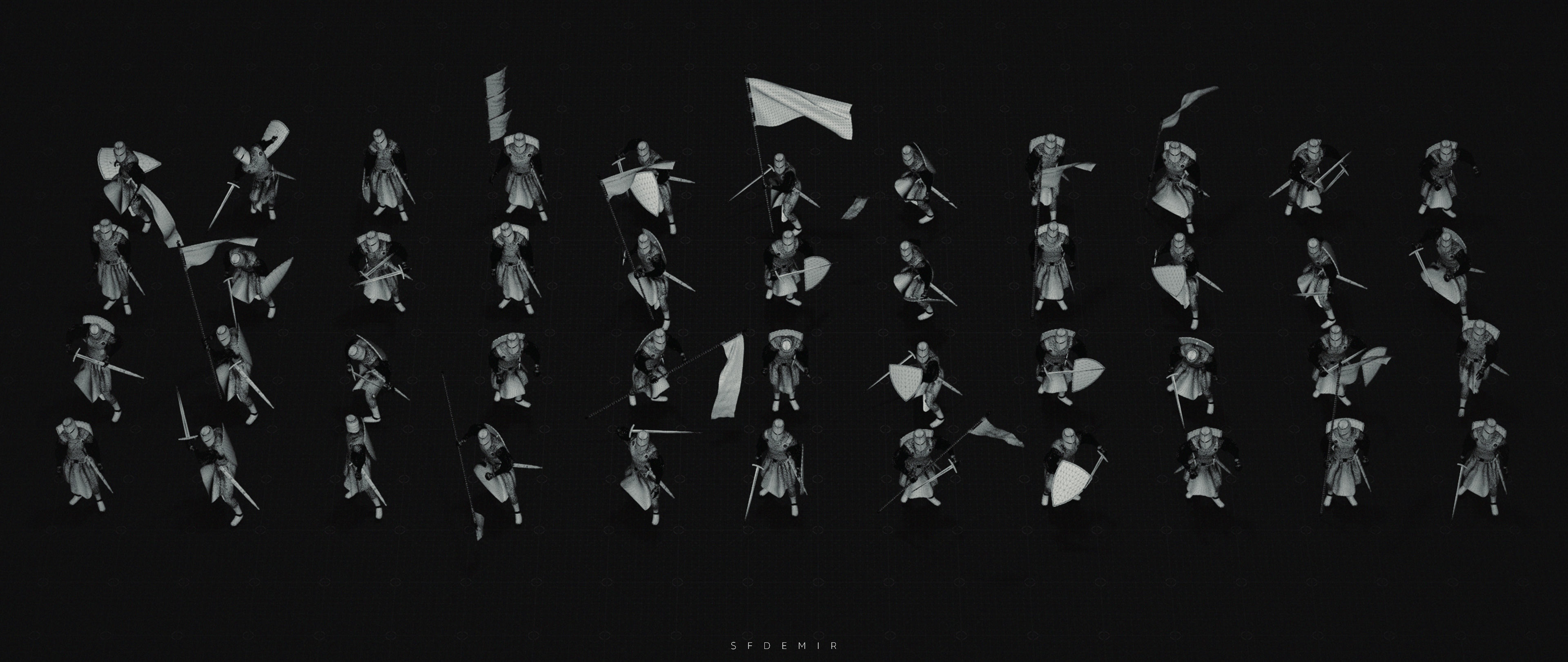 Medieval Knight Kitbash Collection Low-poly 3D model_10