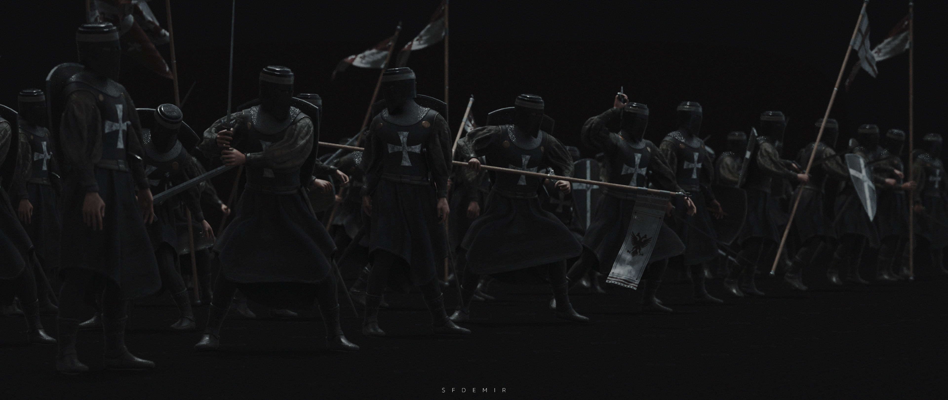 Medieval Knight Kitbash Collection Low-poly 3D model_15