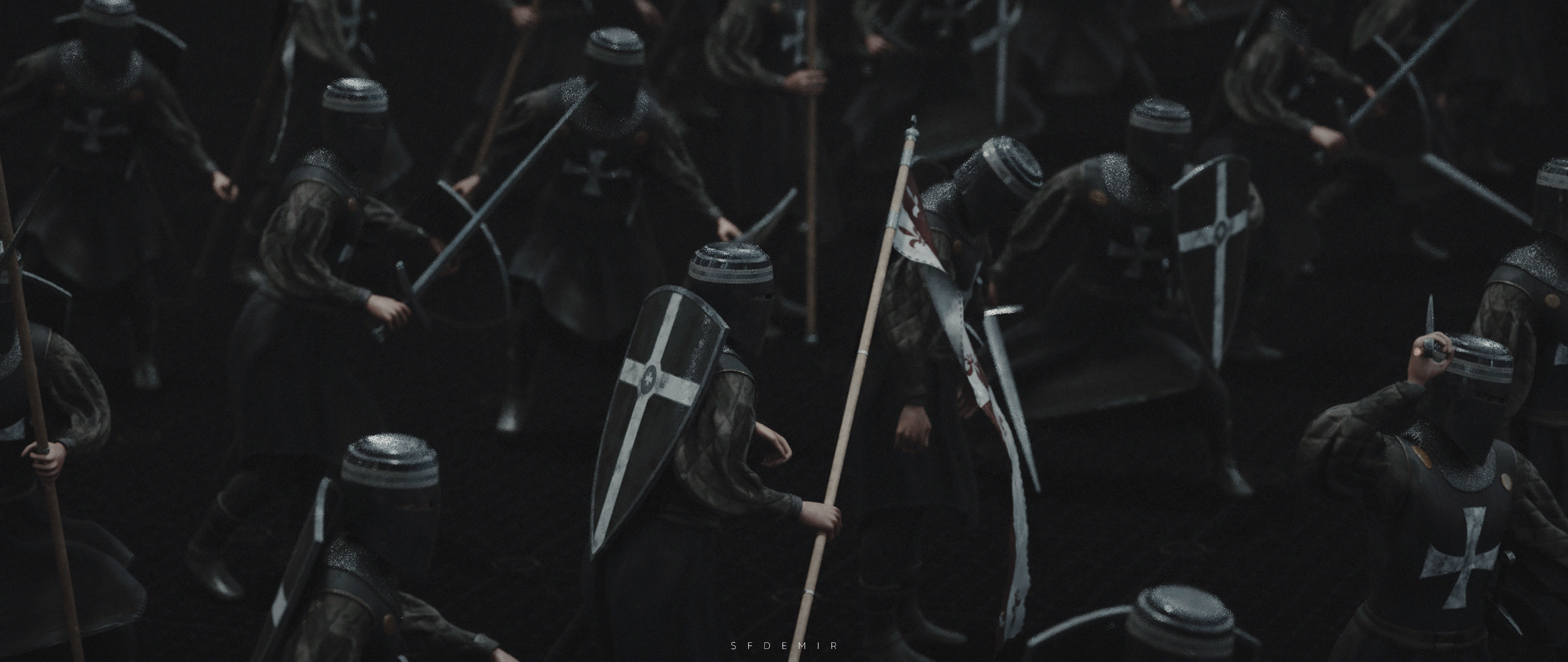 Medieval Knight Kitbash Collection Low-poly 3D model_18