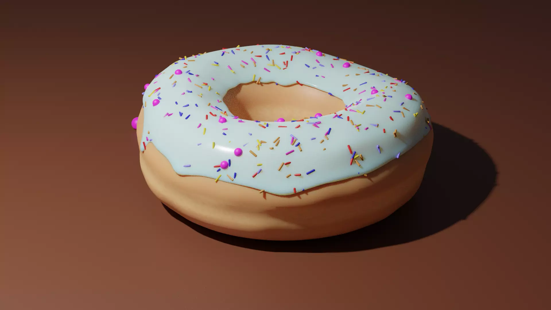 Donut Model with sprinkles 3D model_0