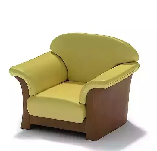 Yellow Leather Armchair