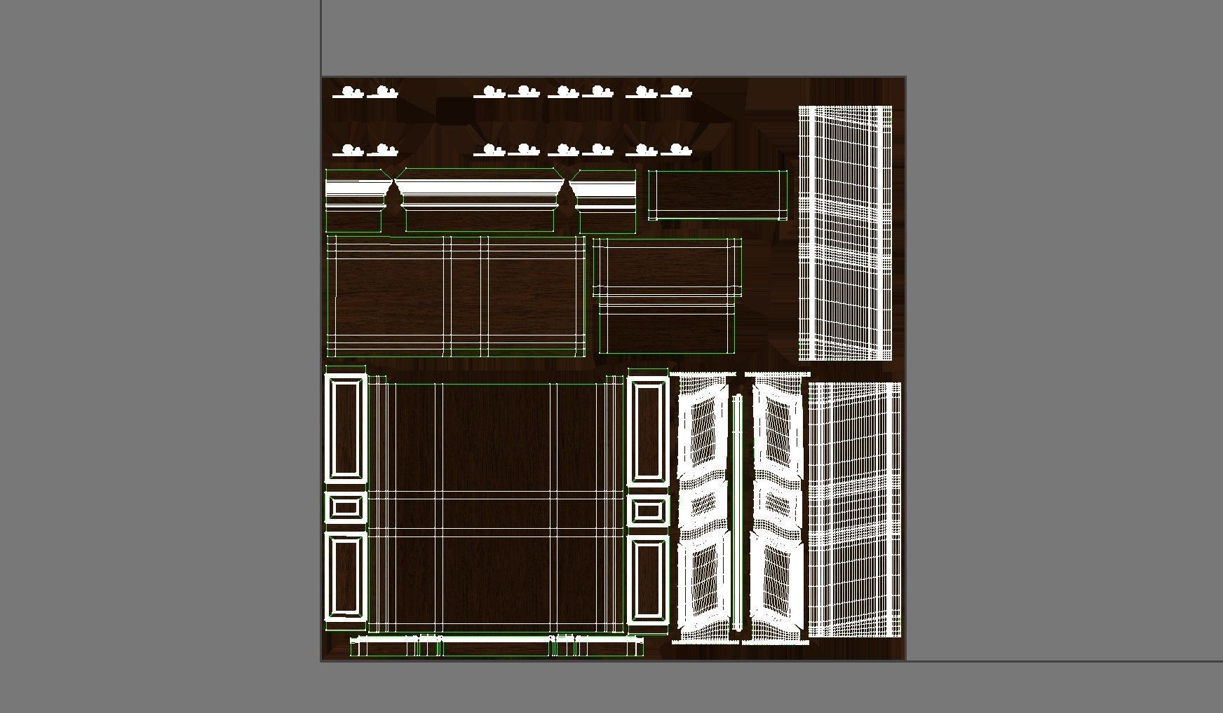 Classic cabinet 08 04 3D model_14