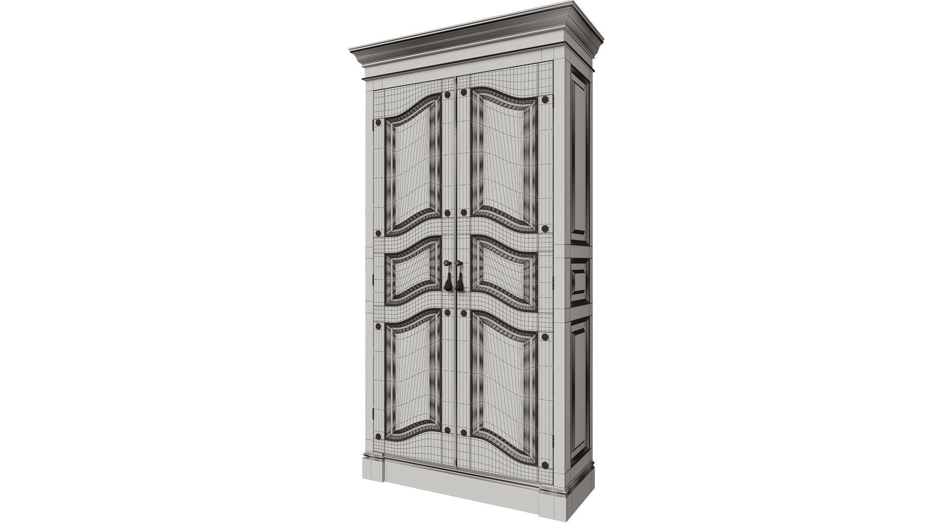 Classic cabinet 08 04 3D model_7