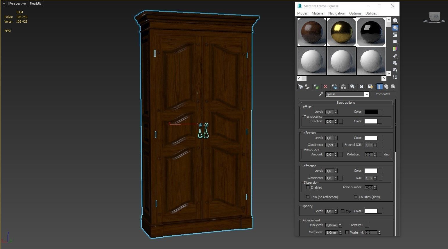 Classic cabinet 08 04 3D model_12