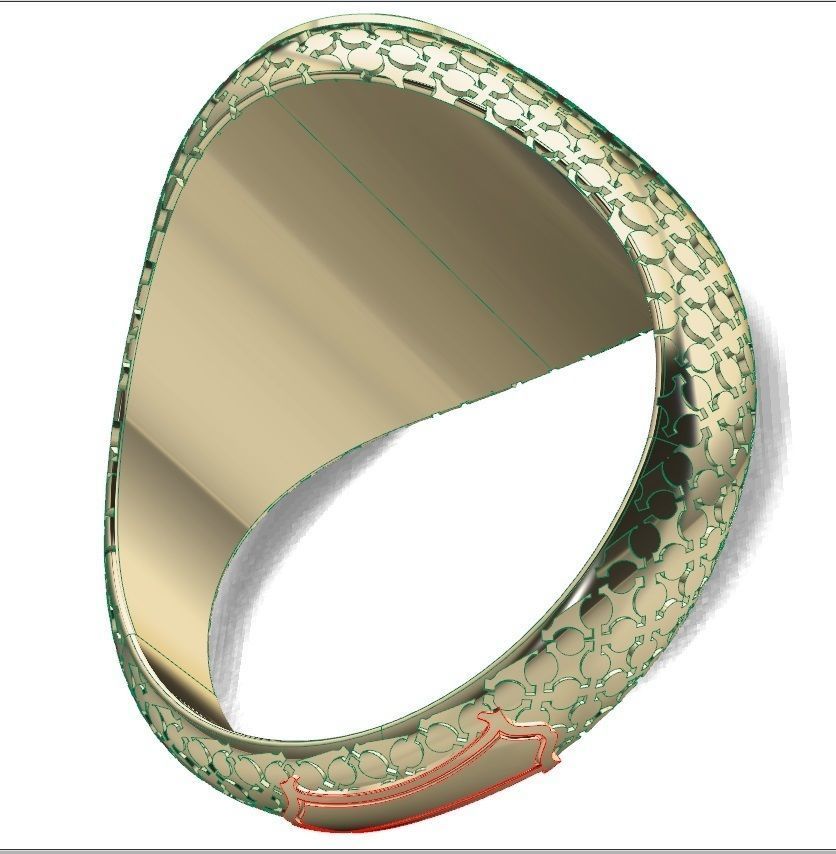 mens signet ring with black onyx stone 3D print model_7