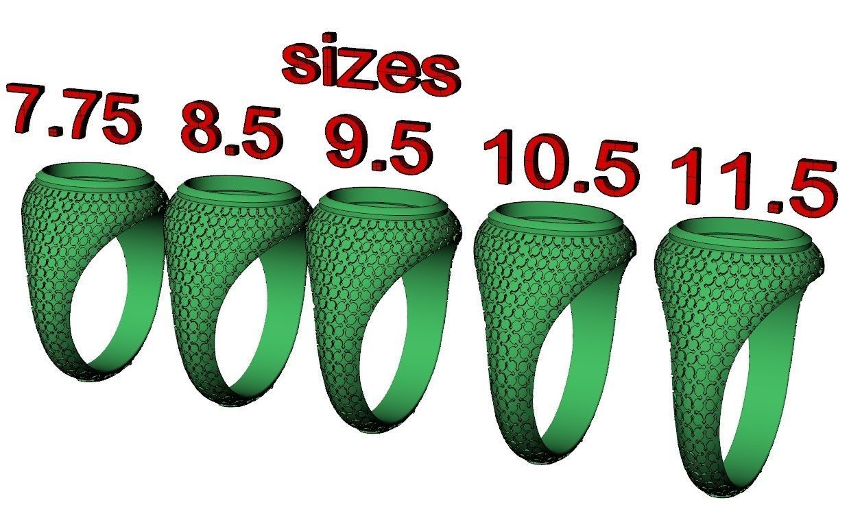 mens signet ring with black onyx stone 3D print model_4