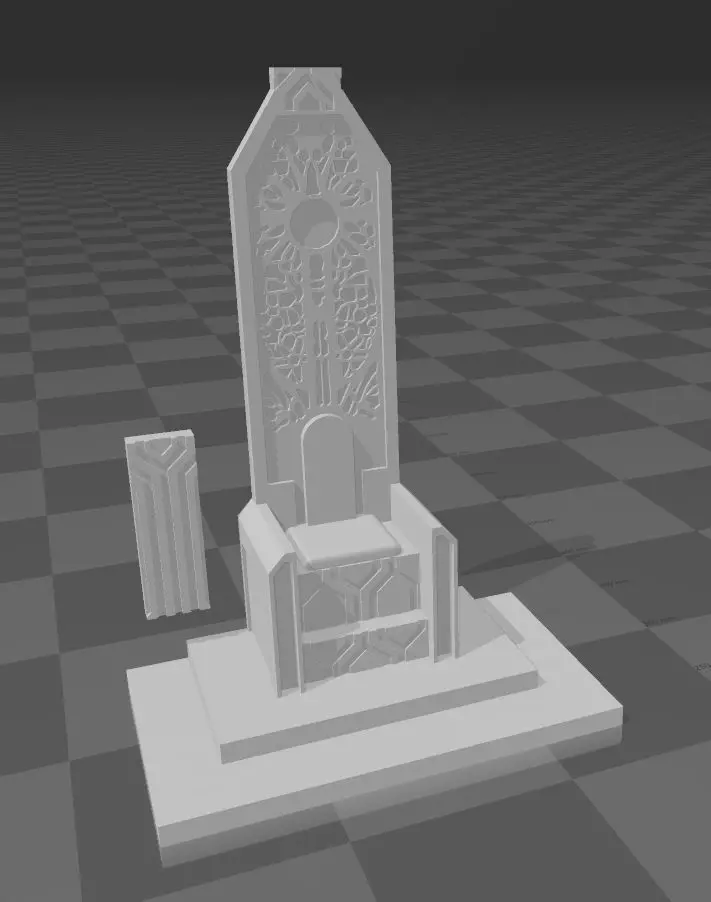 Throne of Mandalore 3D STL Printing File 3D print model_0