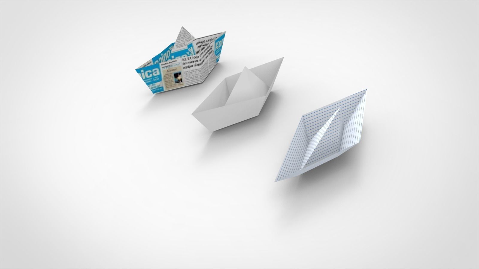 Paper Boat 3D model_6