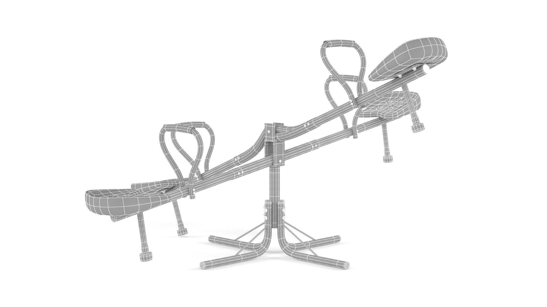 Kids Seesaw 3D model_7