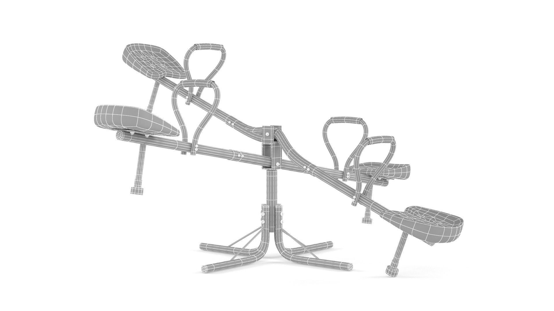 Kids Seesaw 3D model_9