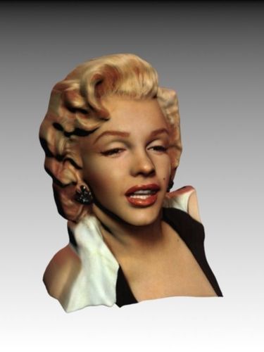 Marilyn Monroe full color portrait 3D print model