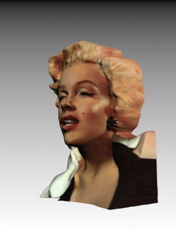 Marilyn Monroe full color portrait 3D Model 3D printable 
