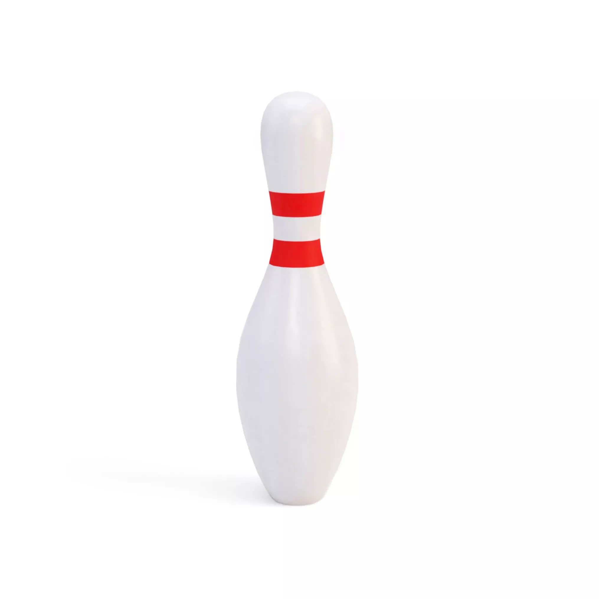 Low Poly Bowling Pin Low-poly 3D model_0