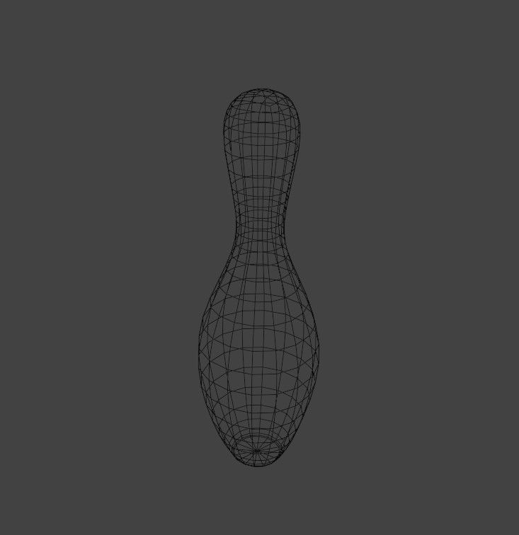 Low Poly Bowling Pin Low-poly 3D model_5