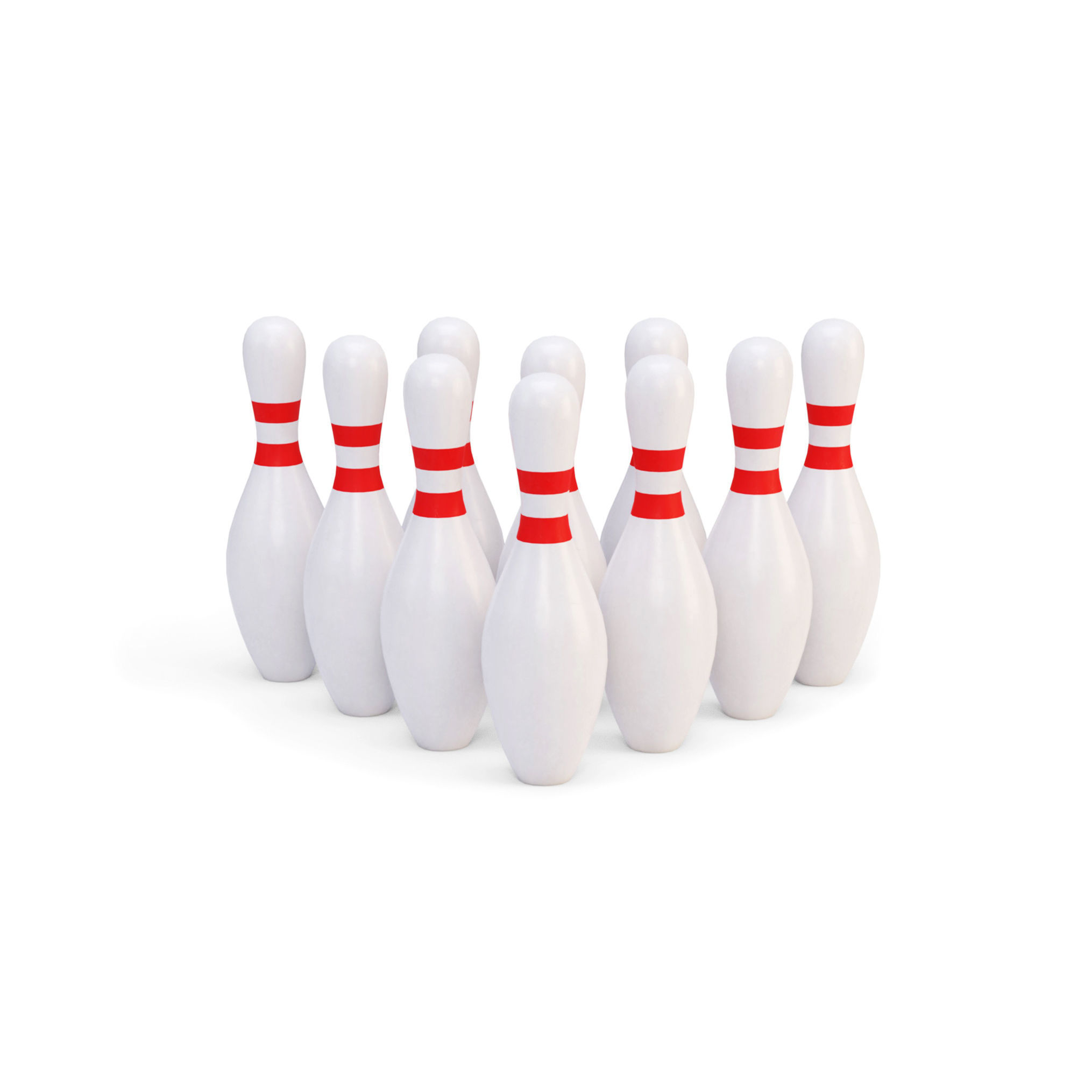 Low Poly Bowling Pin Low-poly 3D model_2